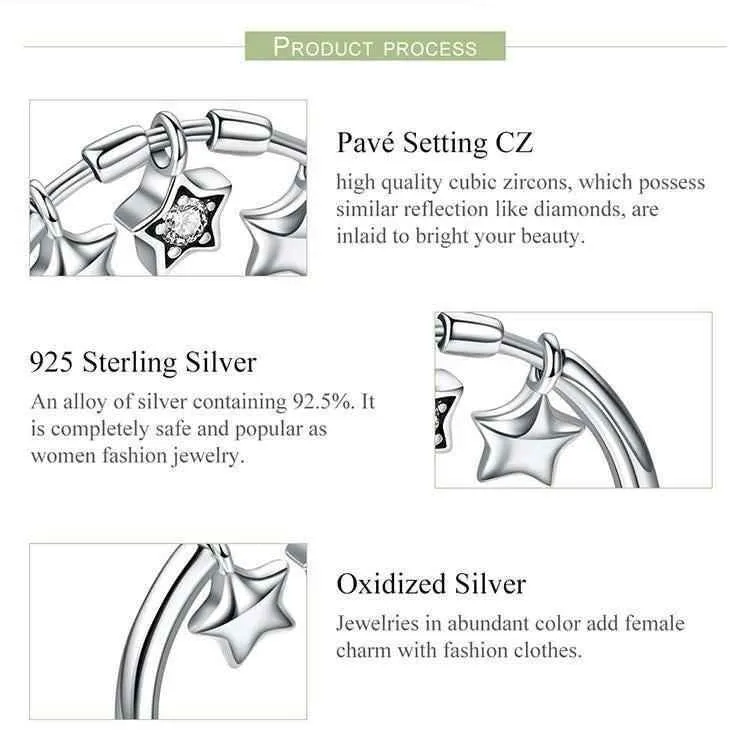 100% 925 Sterling Silver Glittering Heart Clear Finger Rings Charm Jewelry - SCR215
