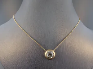 1.52ctw Round Brilliant Bezel Set Diamond Pendant