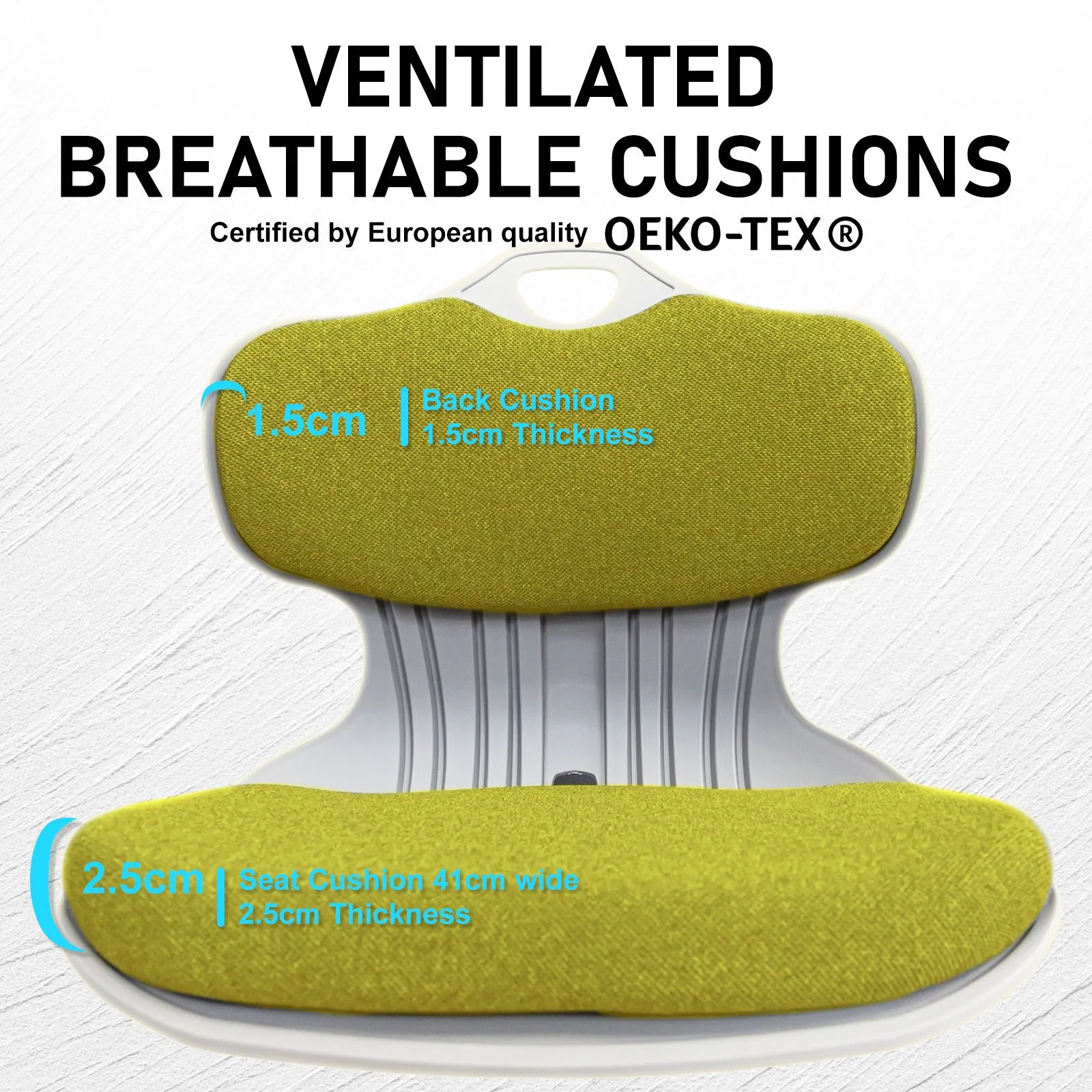 2 Set Lime Slender Chair Posture Correction Seat Floor Lounge Stackable by Samgong