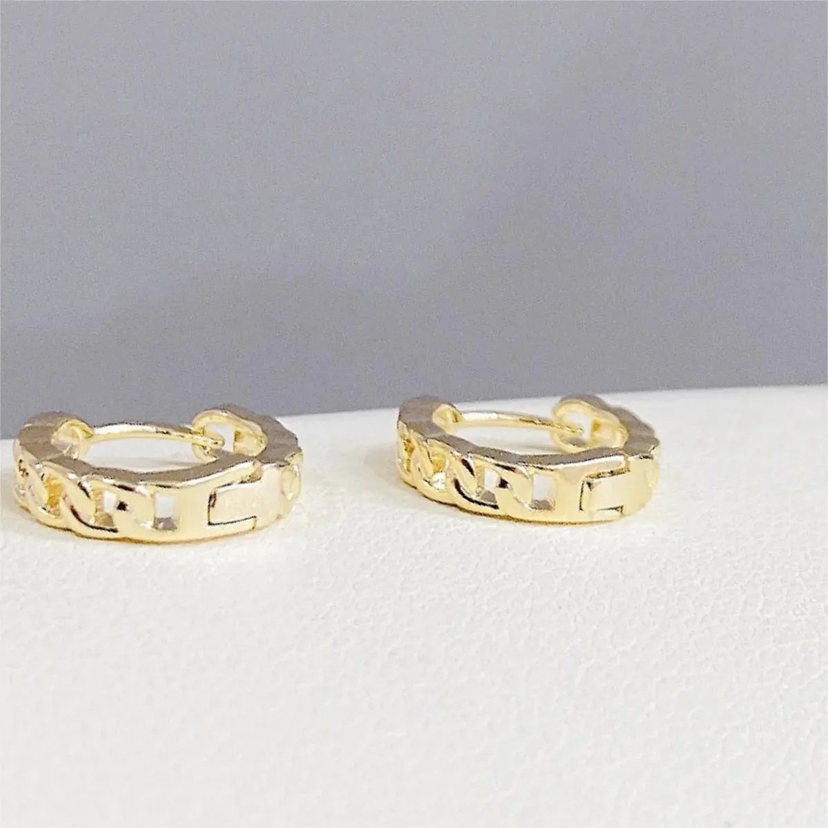 3 Pairs Platinum Plated Hoop Earrings Set