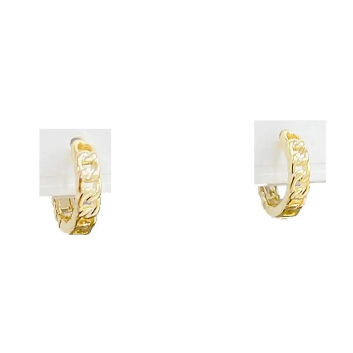 3 Pairs Platinum Plated Hoop Earrings Set