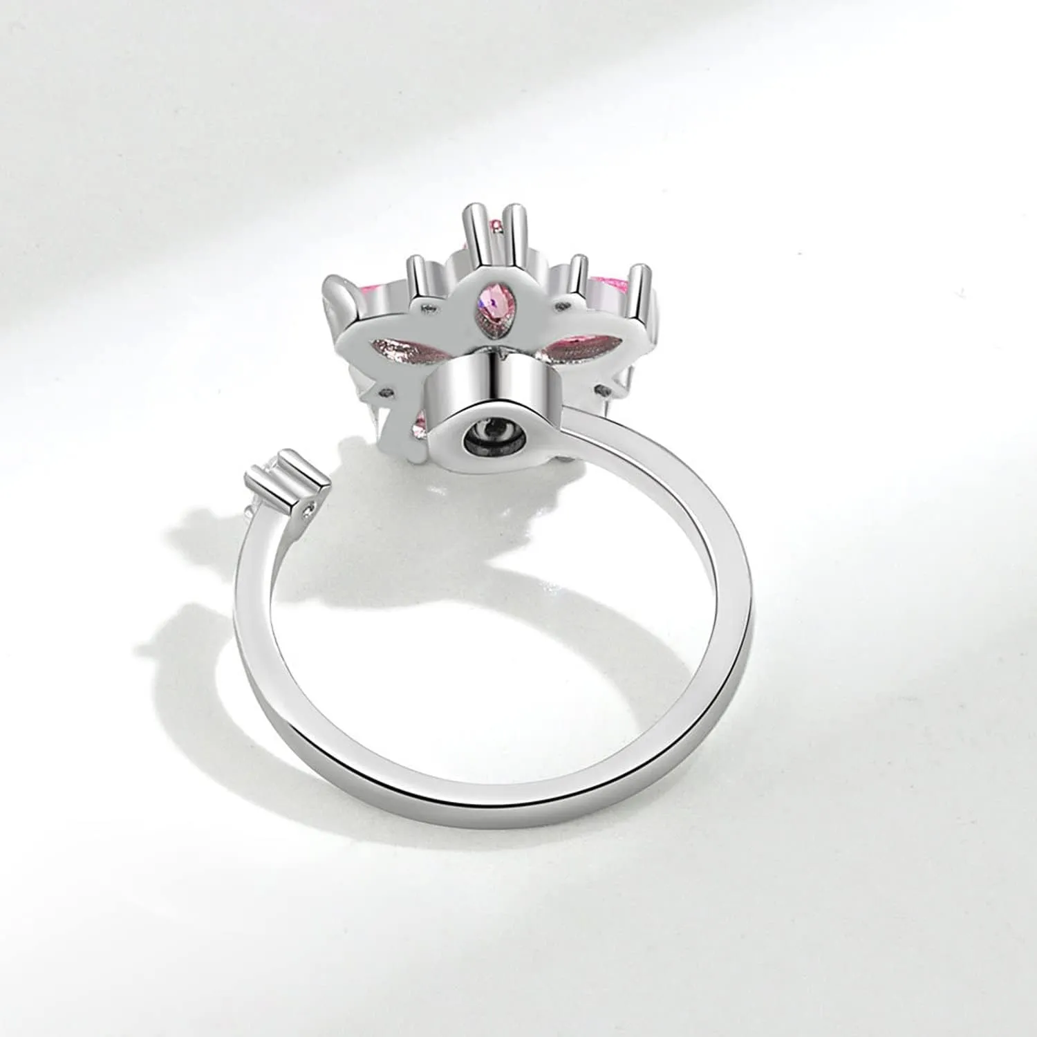 925 Silver Ring, Adjustable silver rings for women, open thumb rings finger rings, zirconia rings statement rings Adjustable Rings Stackable open rings Band for Women