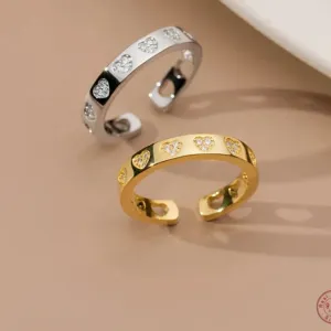 925 Sterling Silver Heart Finger Ring