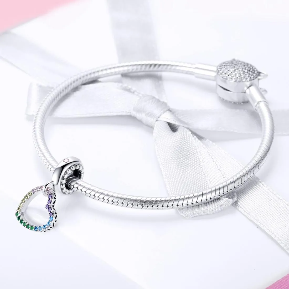 925 Sterling Silver Skull Heart Pendant For Diy Bracelets & Necklaces Style - Pendent