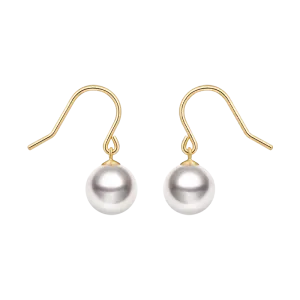 Akoya Pearl 18K Gold Classic Hook Earrings