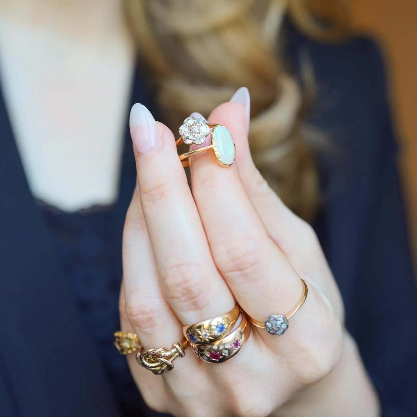 Antique Edwardian Precious Opal 18ct Gold Ring