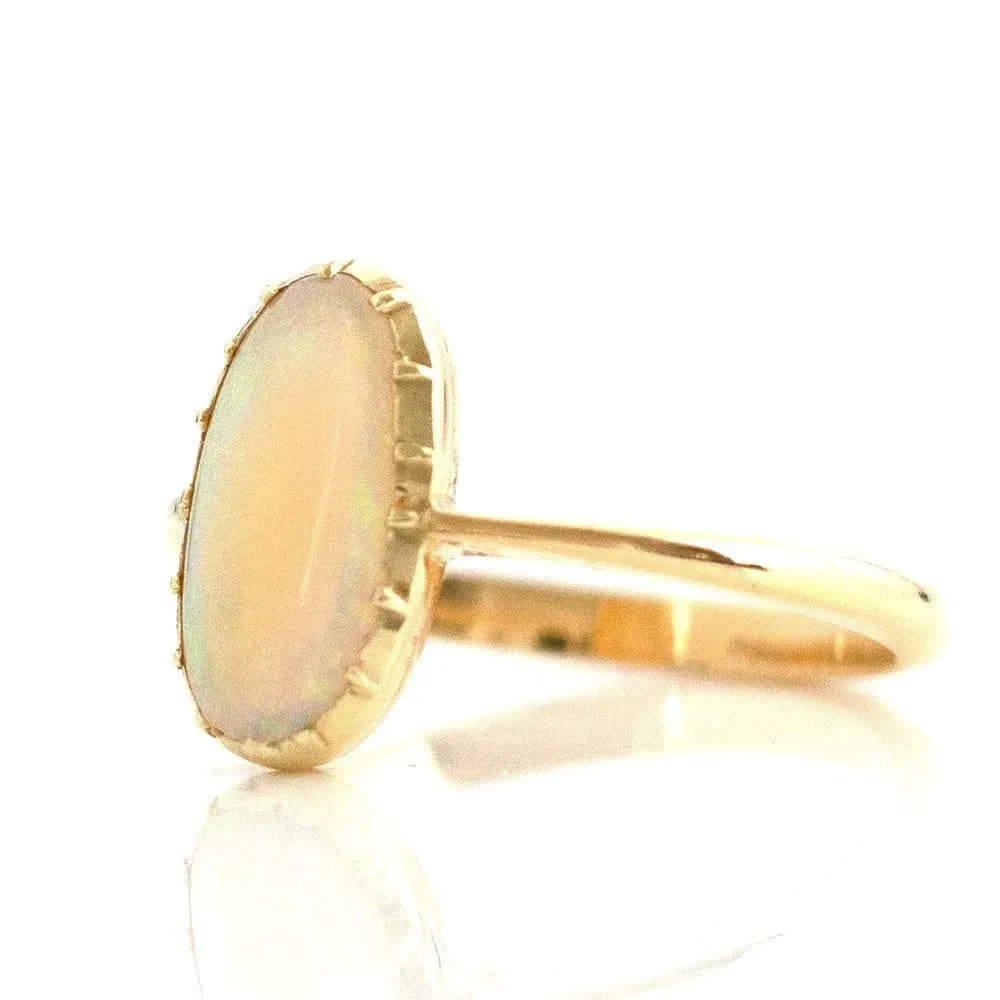 Antique Edwardian Precious Opal 18ct Gold Ring