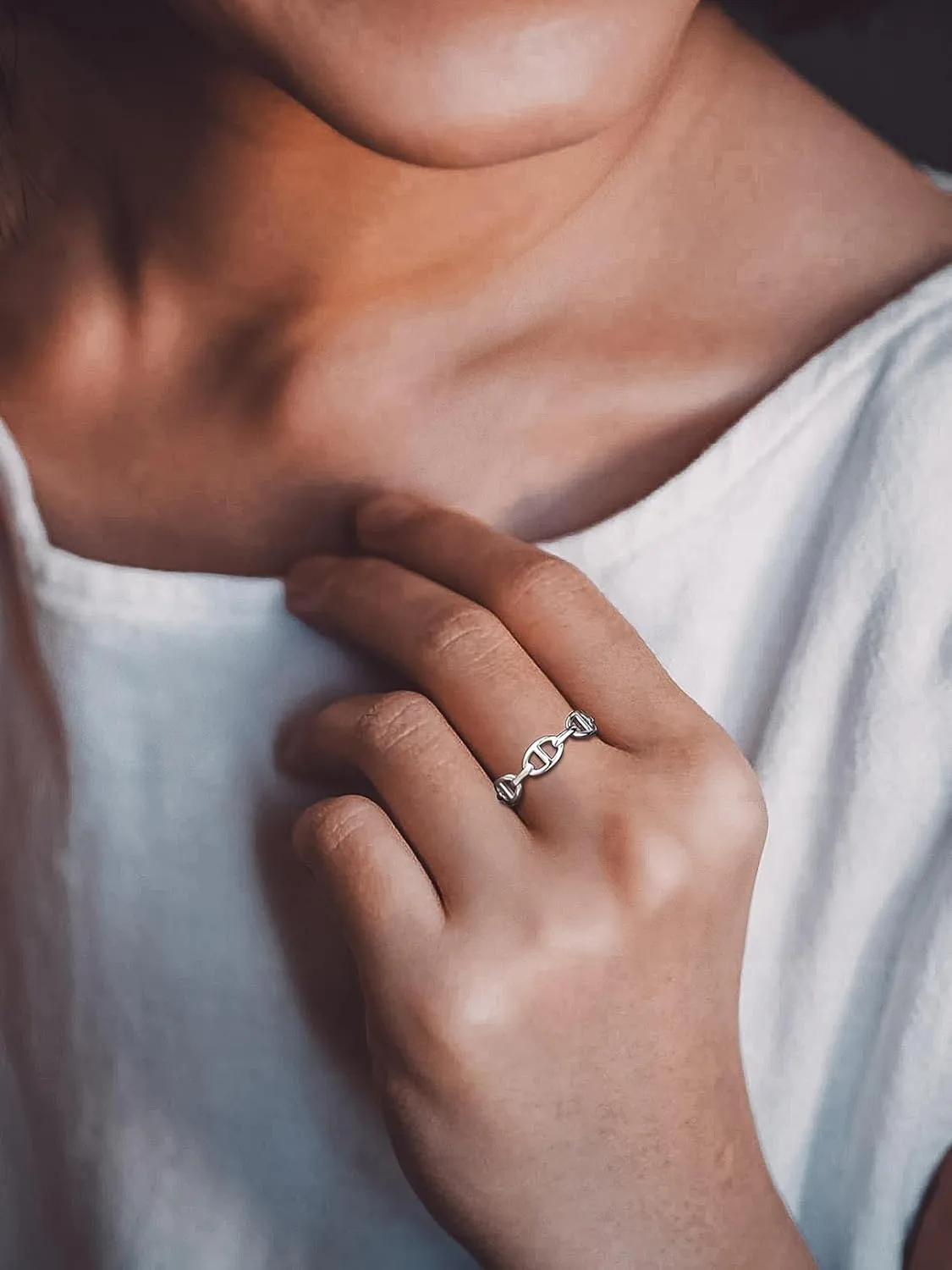 Bandmax Sterling Silver Rings for Men Women 5MM Wide Chunky Band Ring Classic Minimalist 925 Silver Rings Pinky Ring Cocktail Ring Wedding Ring