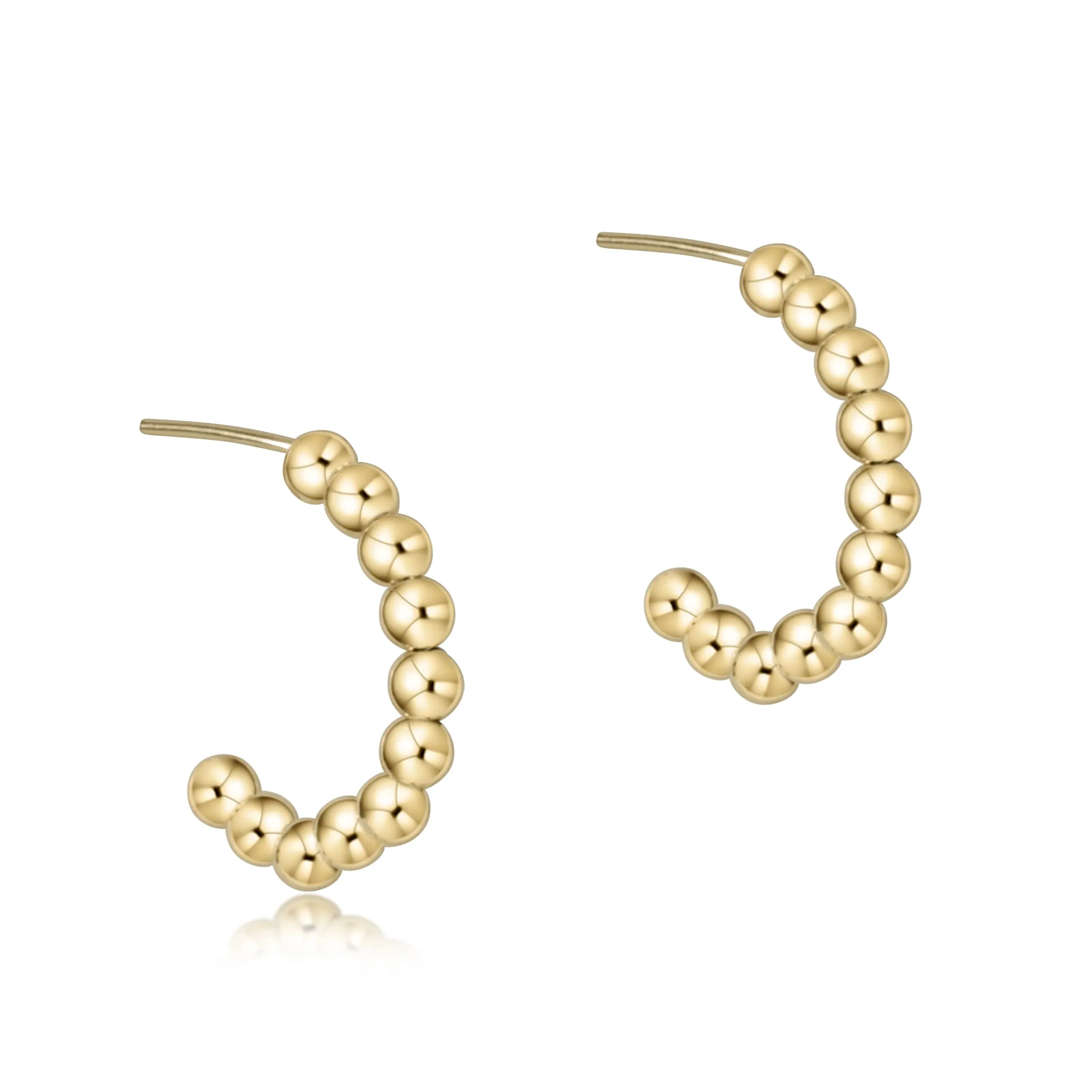 Beaded Classic 1" Post Hoop Earrings