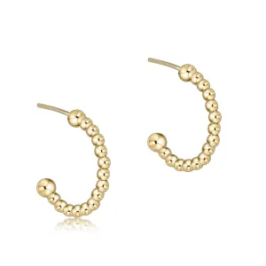 Beaded Classic 1" Post Hoop Earrings