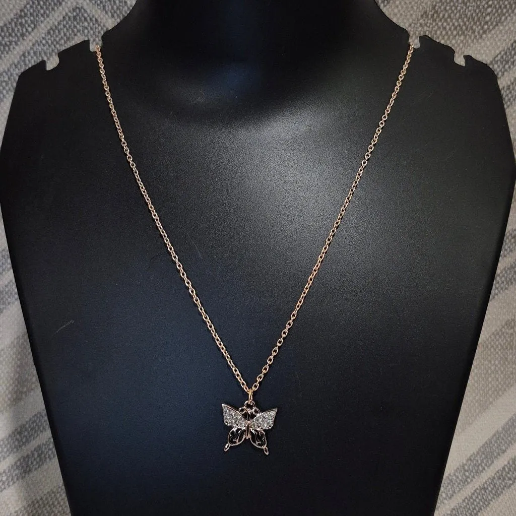 Beauty-fly Golden necklace diamond pendant for Girls women others daily party wears