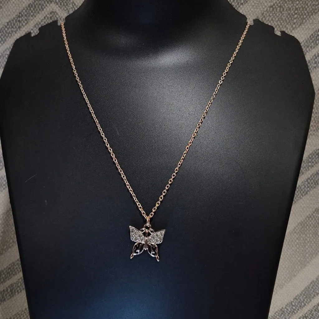 Beauty-fly Golden necklace diamond pendant for Girls women others daily party wears