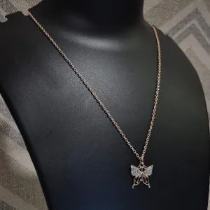 Beauty-fly Golden necklace diamond pendant for Girls women others daily party wears