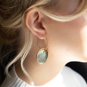 Black Capiz Shell Earrings