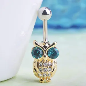 Blucome Owl Belly Button Rings