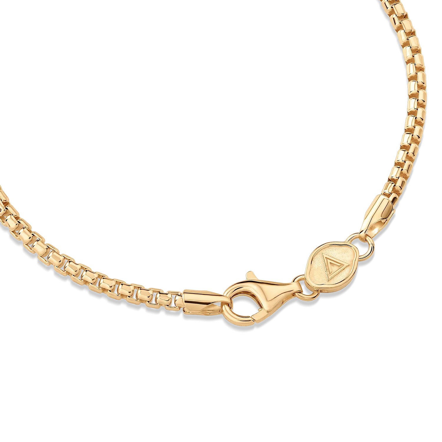 Box Chain Bracelet, Gold/Stainless Steel (2.5mm)