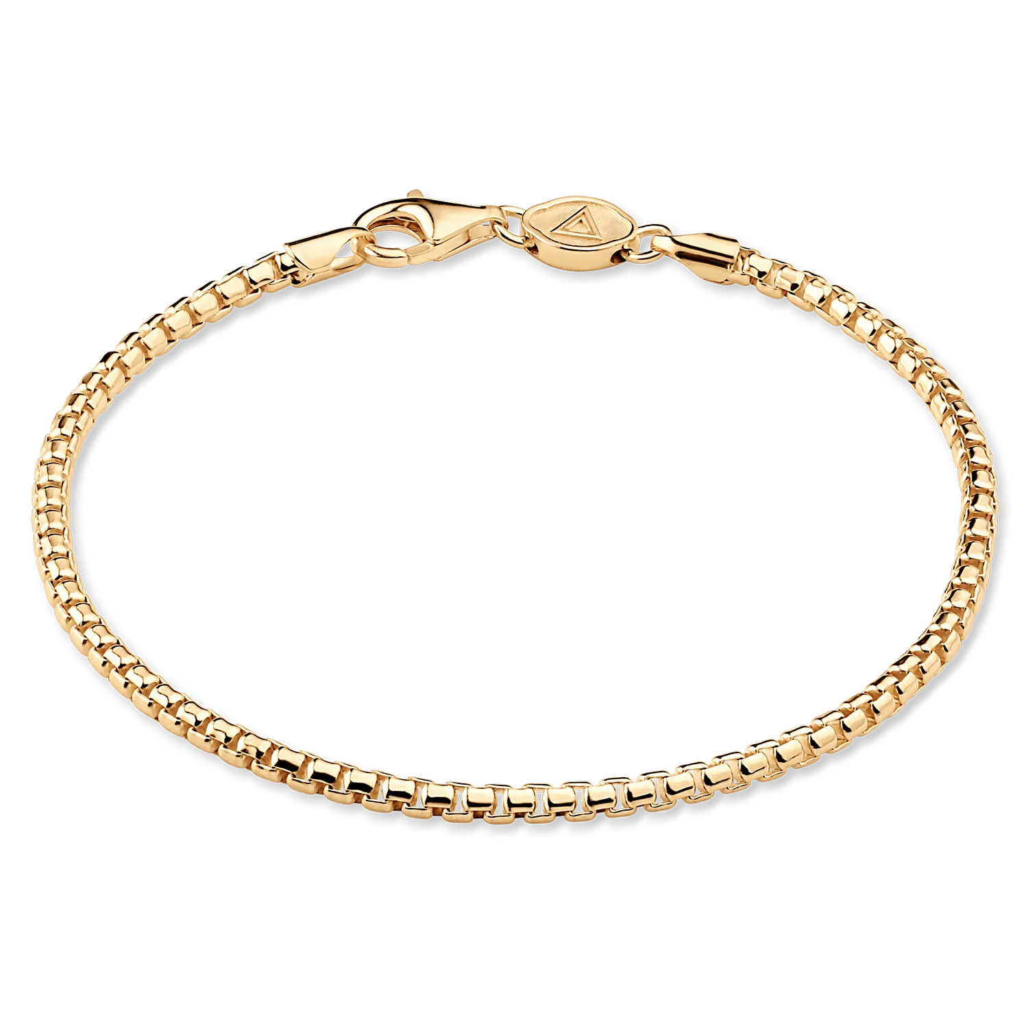 Box Chain Bracelet, Gold/Stainless Steel (2.5mm)