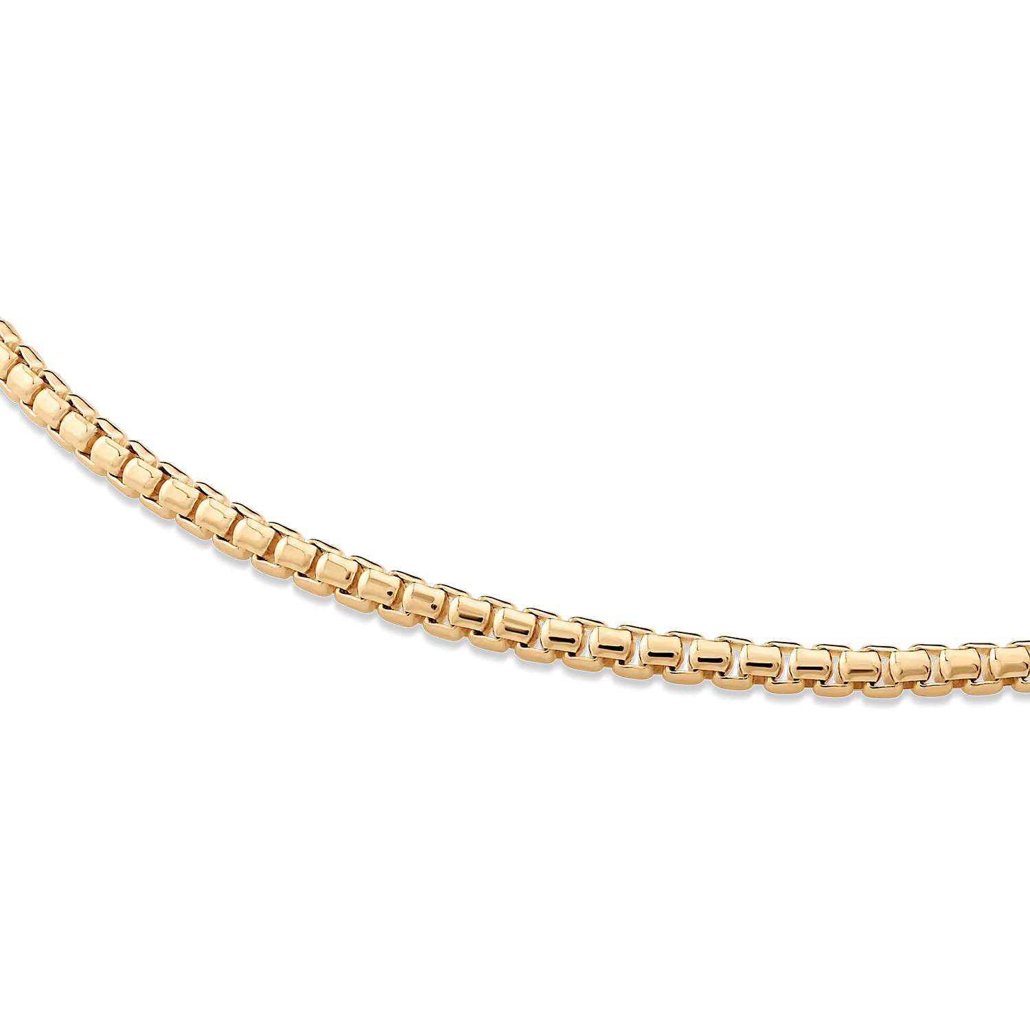 Box Chain Bracelet, Gold/Stainless Steel (2.5mm)