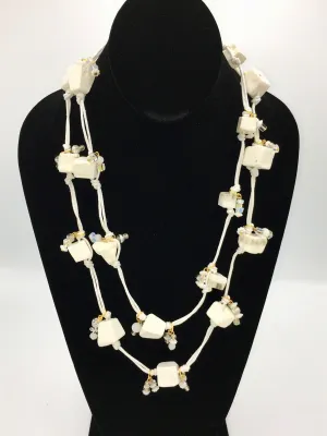 Candy Crunch Necklace: White with Baubles DO NOT USE