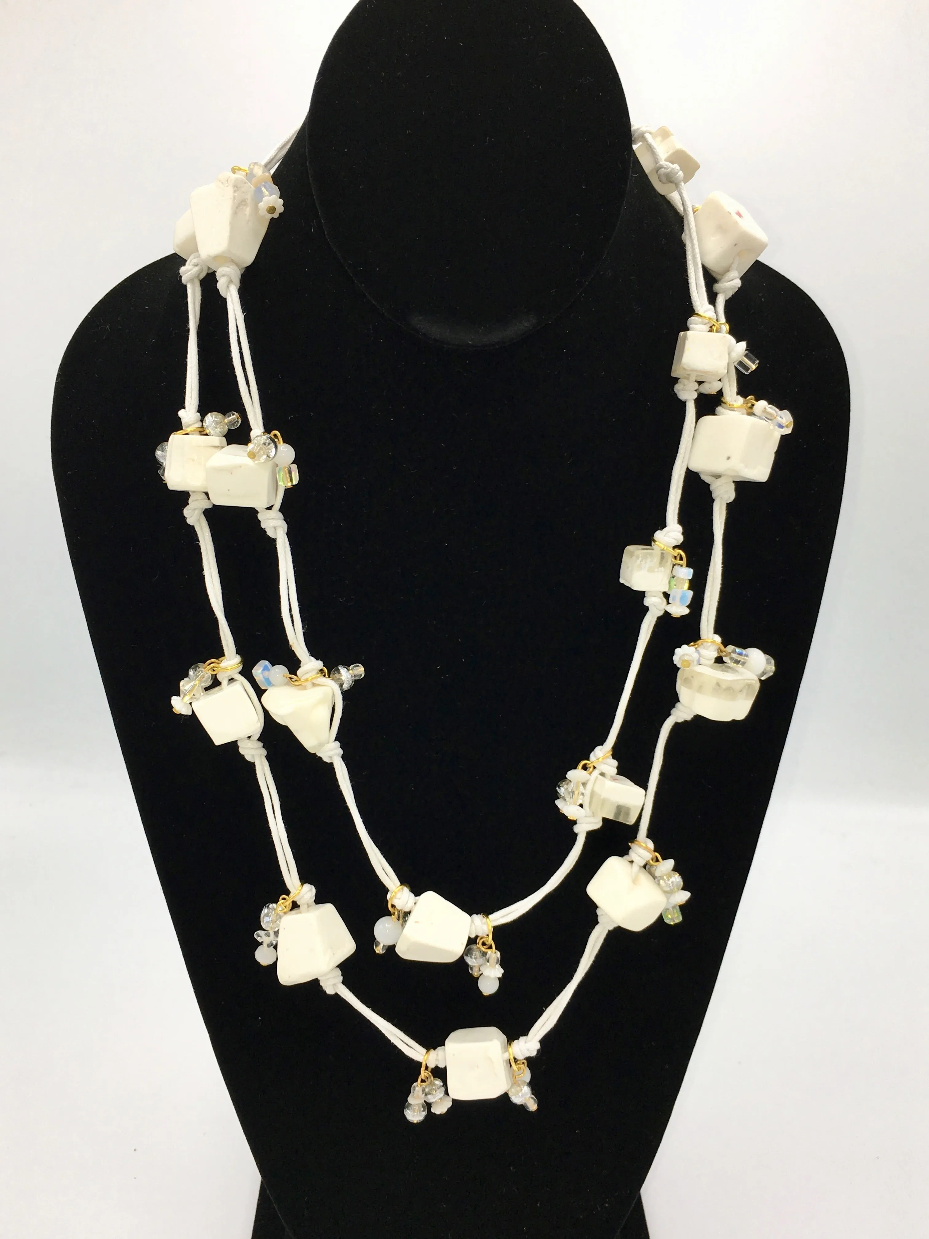 Candy Crunch Necklace: White with Baubles DO NOT USE