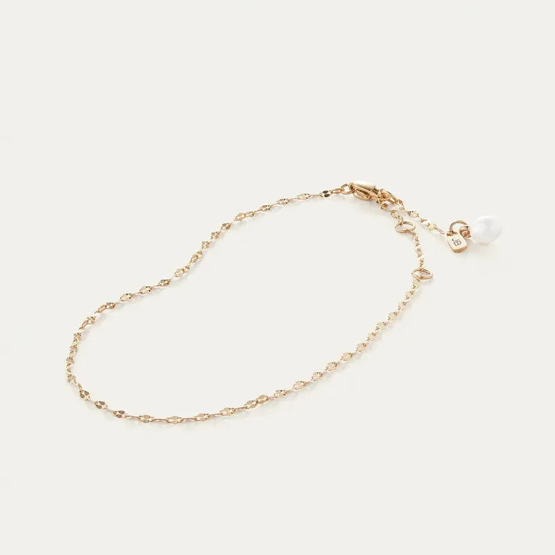 Capri Anklet (Gold   Pearl)