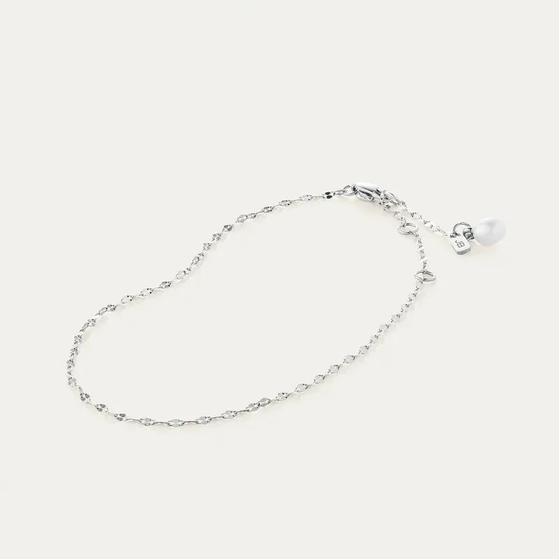 Capri Anklet (Silver   Pearl)