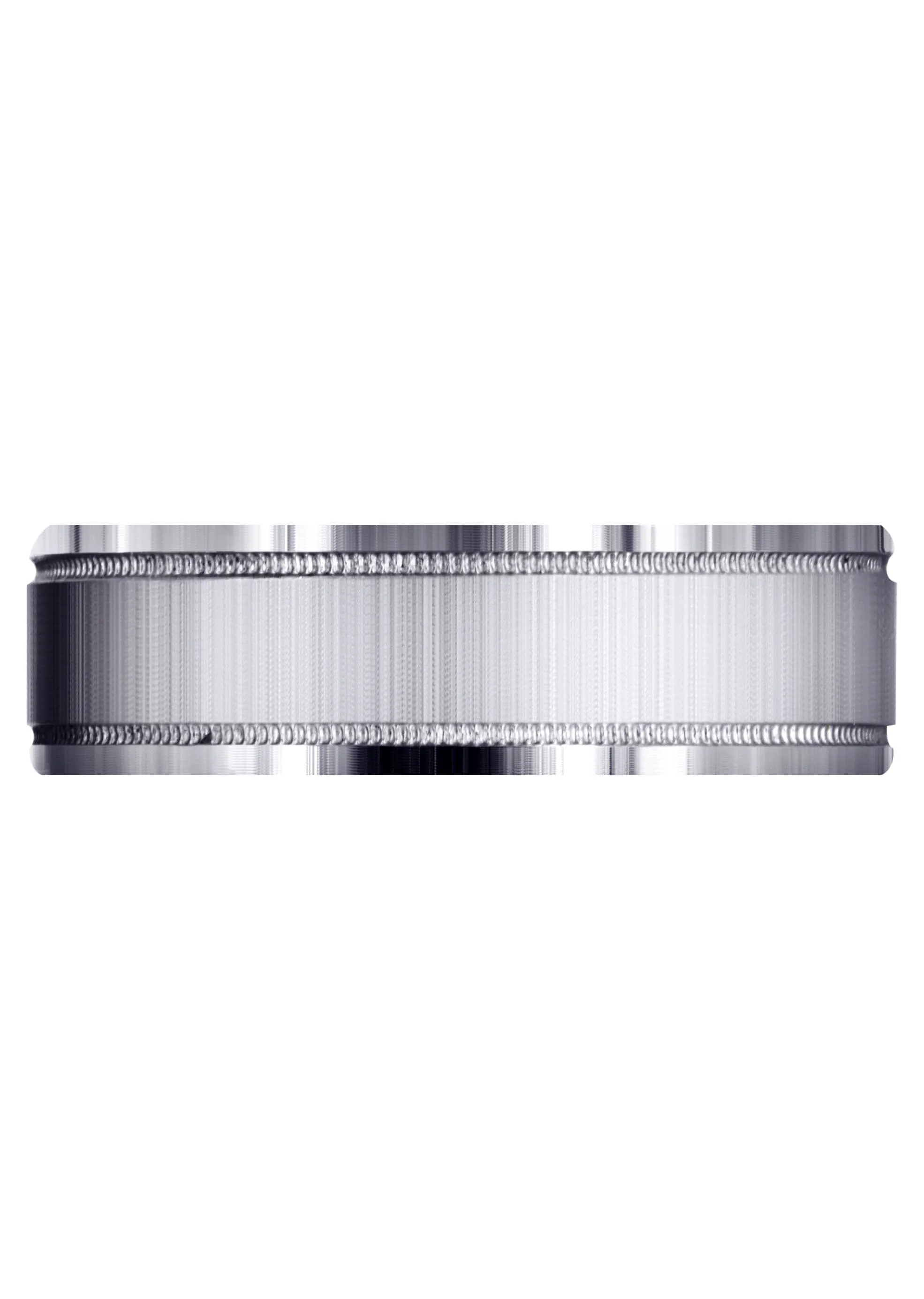 Carved Simple Mens Wedding Band | Cross Satin Finish (Gabriel)