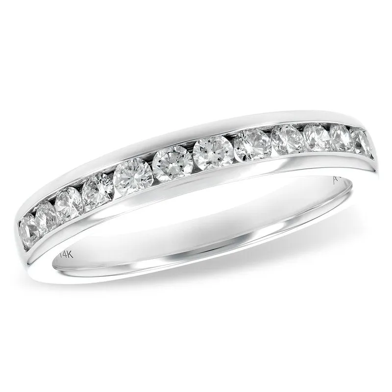 Channel Set Diamond Wedding Band