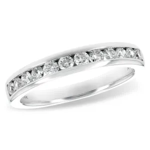 Channel Set Diamond Wedding Band