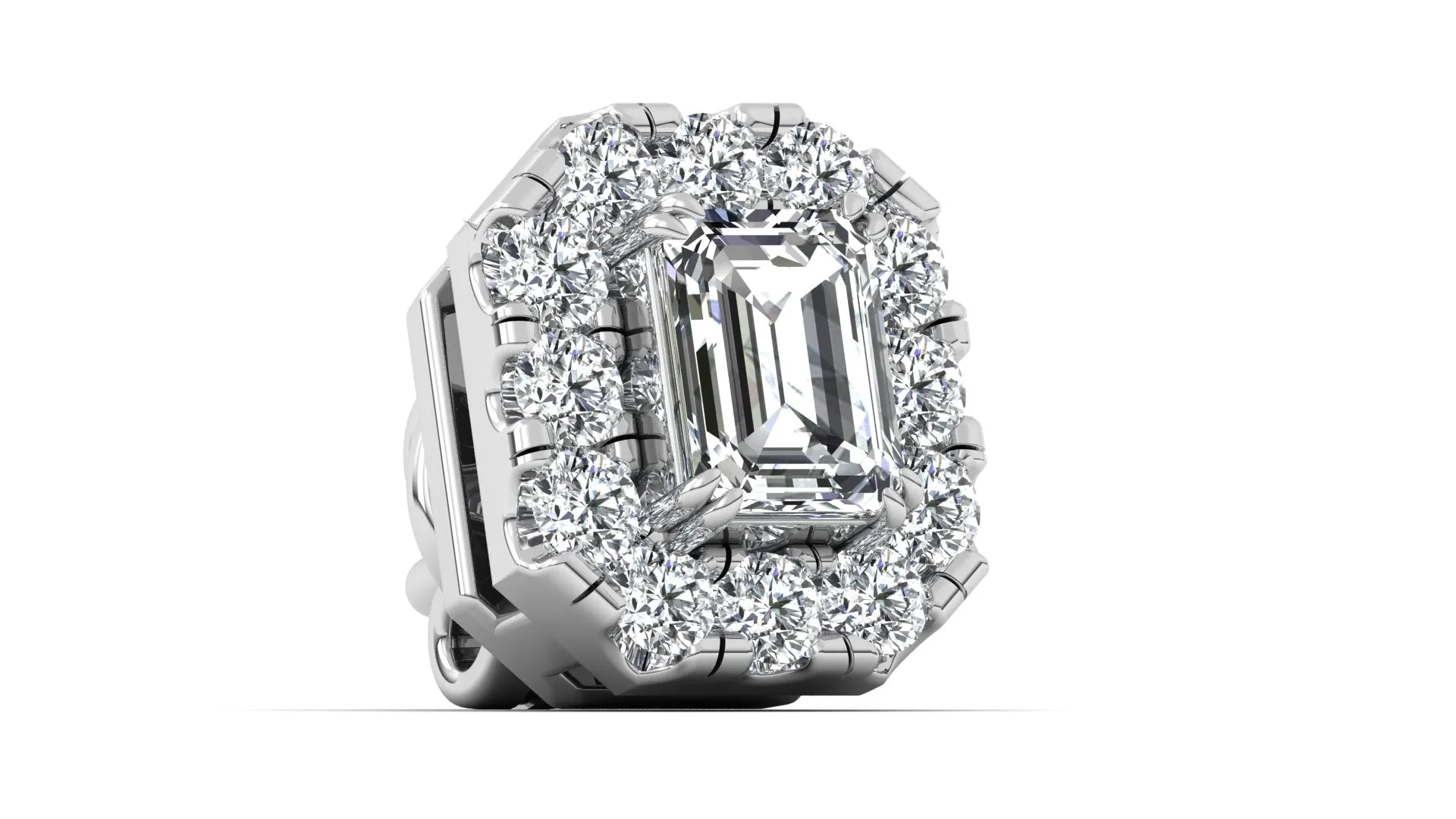 Classic Halo Earrings - 0.77 ct.