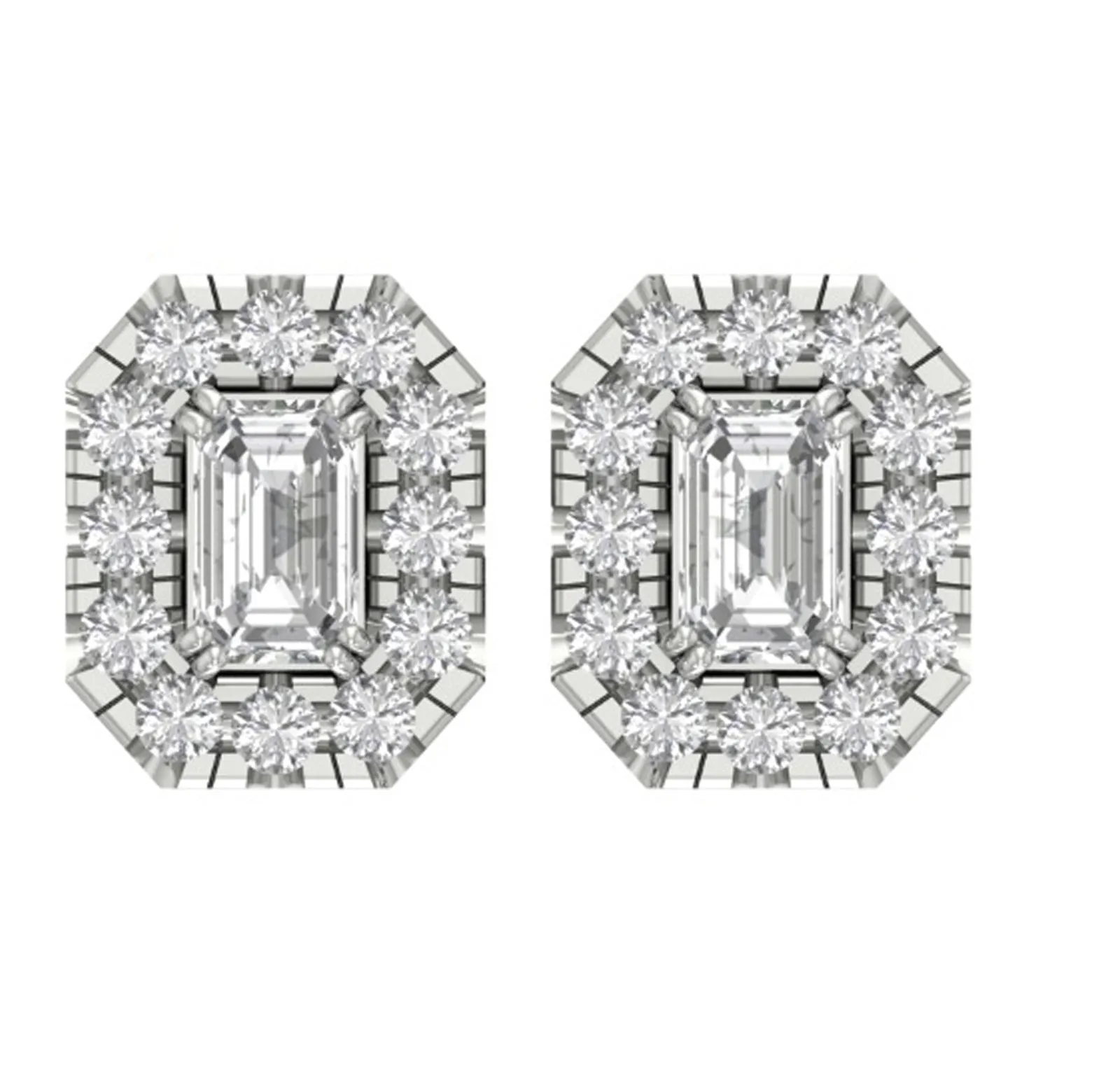 Classic Halo Earrings - 0.77 ct.