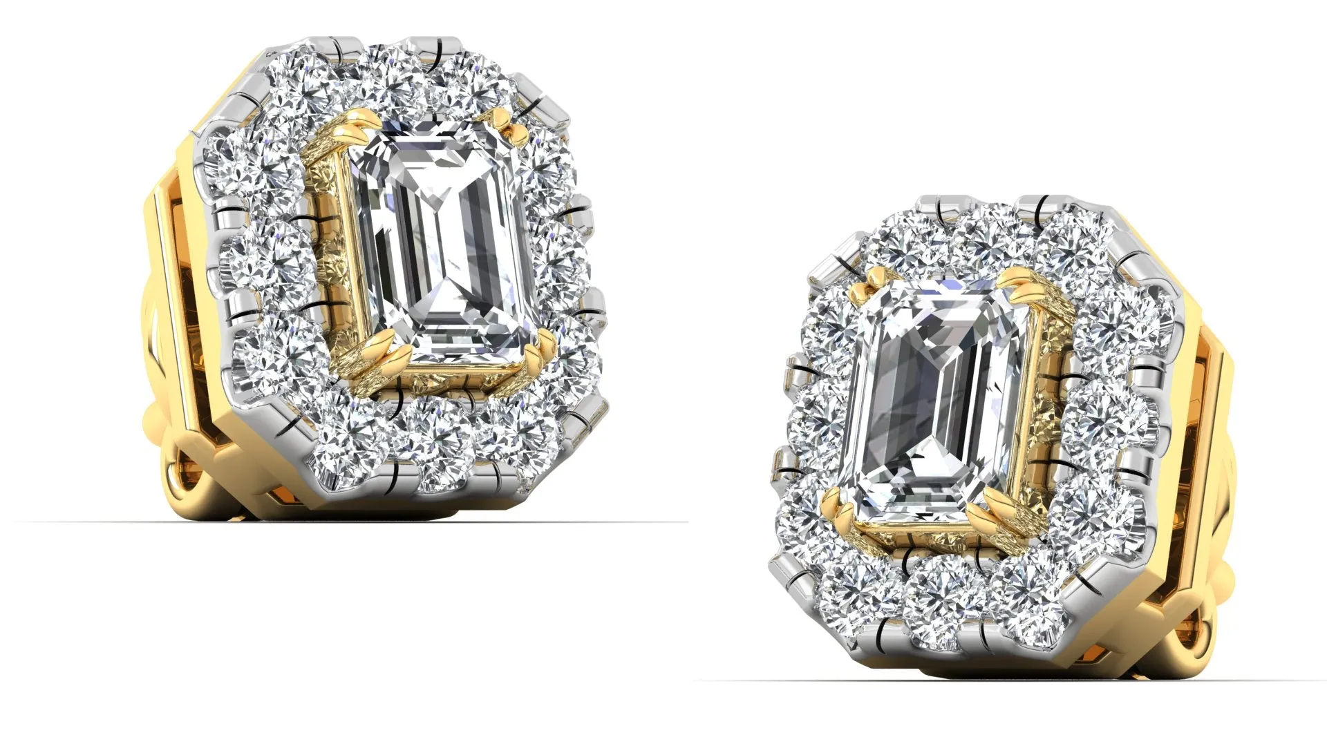 Classic Halo Earrings - 0.77 ct.