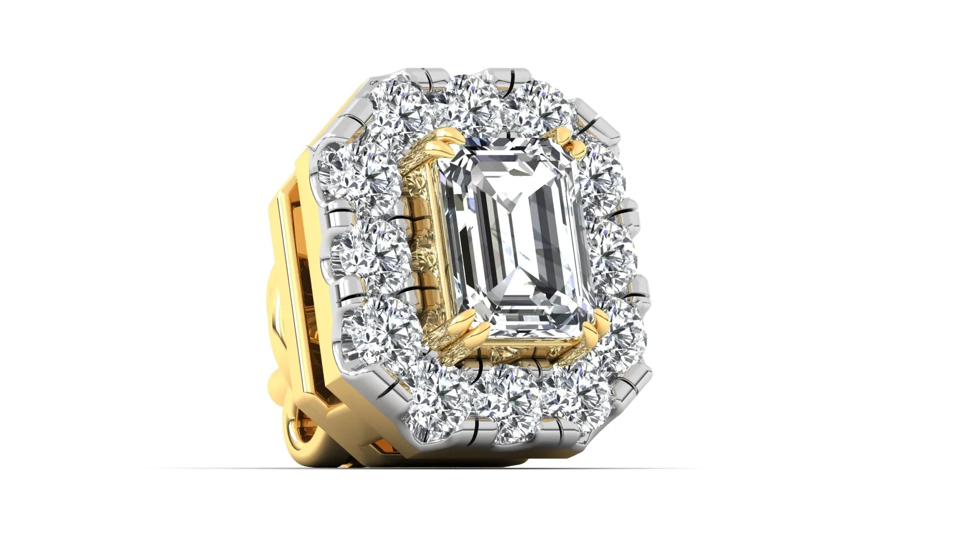 Classic Halo Earrings - 0.77 ct.