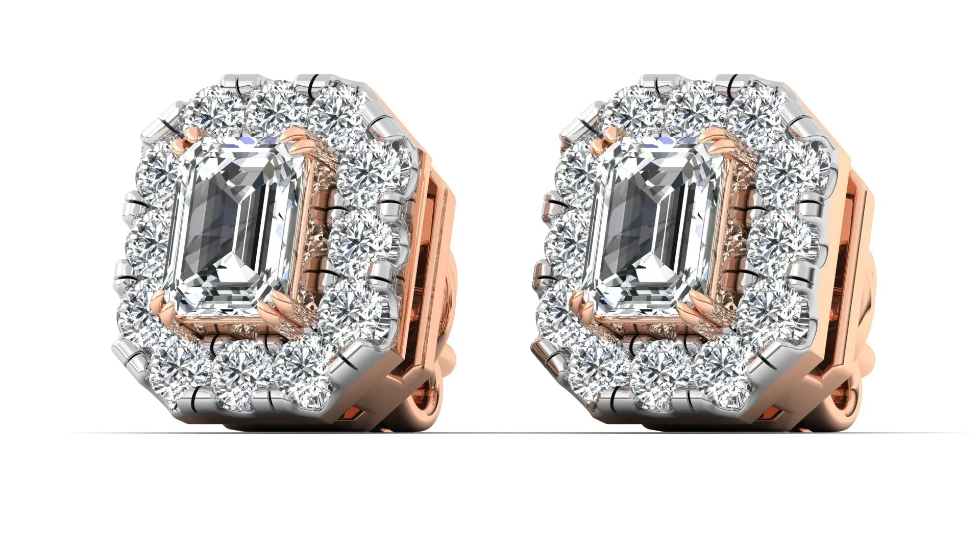 Classic Halo Earrings - 0.77 ct.