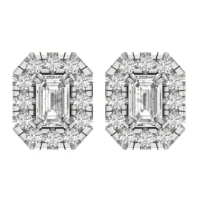 Classic Halo Earrings - 0.77 ct.