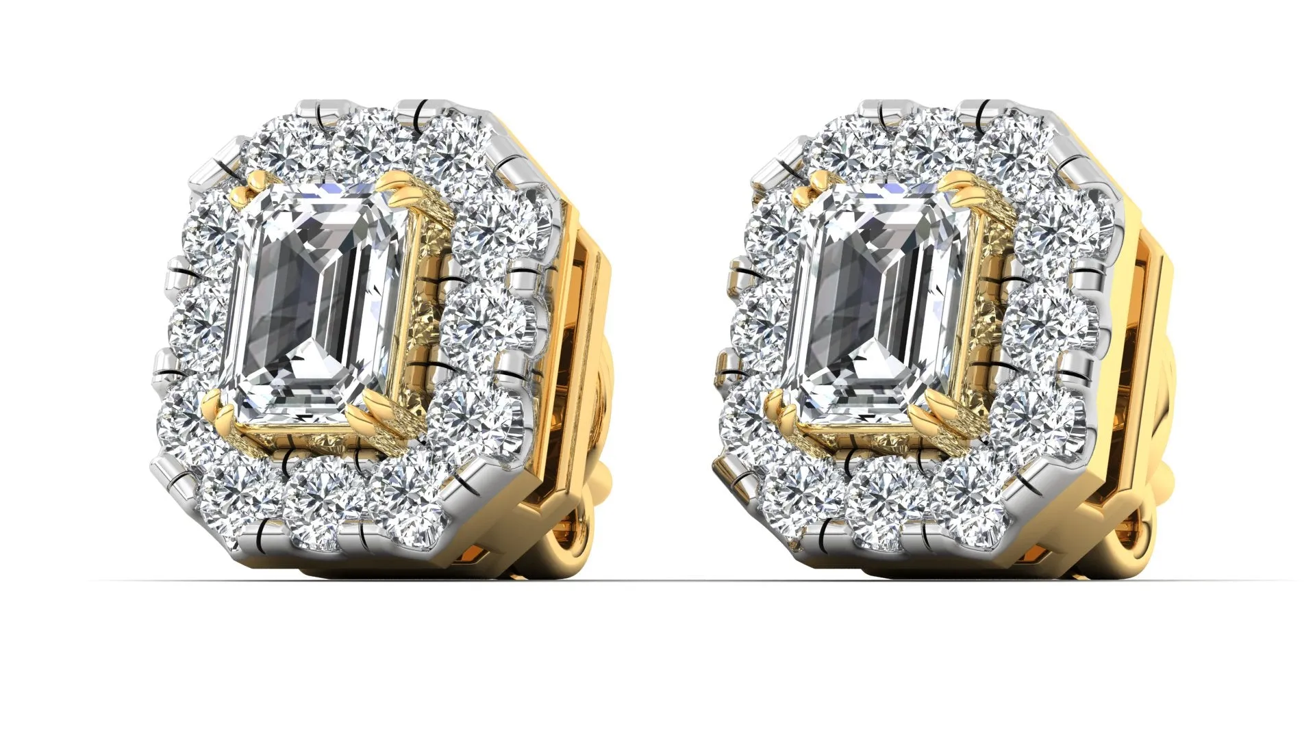Classic Halo Earrings - 0.77 ct.