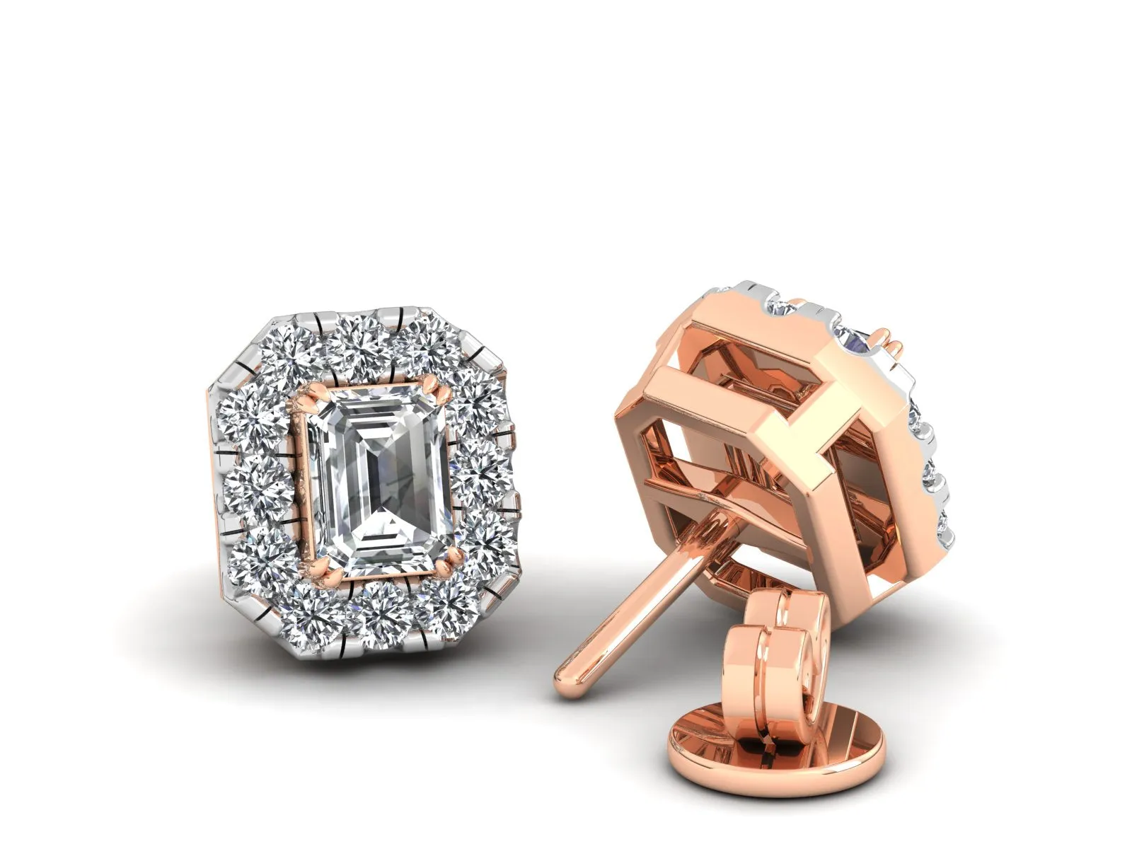 Classic Halo Earrings - 0.77 ct.