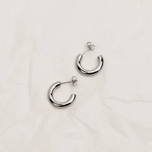 Classic Hoop Earrings - Silver