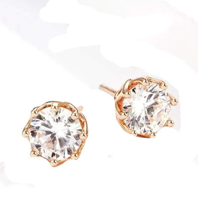 Classic Snowflake Cubic Zirconia Stud Earrings