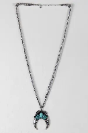 Crescent Turquoise Accent Necklace