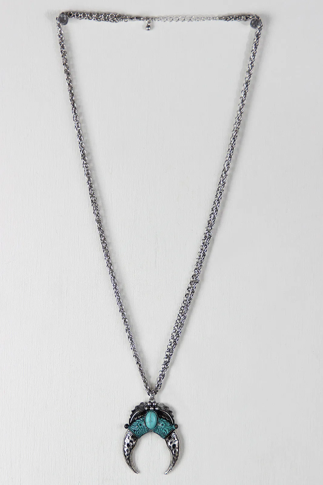 Crescent Turquoise Accent Necklace