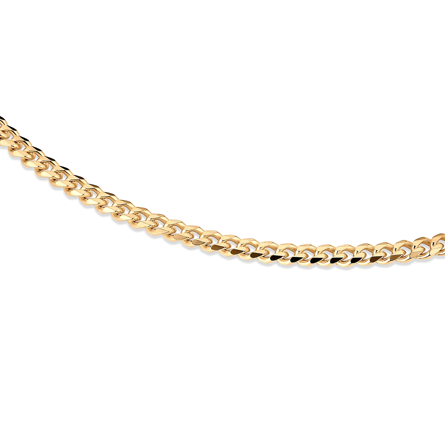Curb Bracelet, Gold/Stainless Steel (3mm)