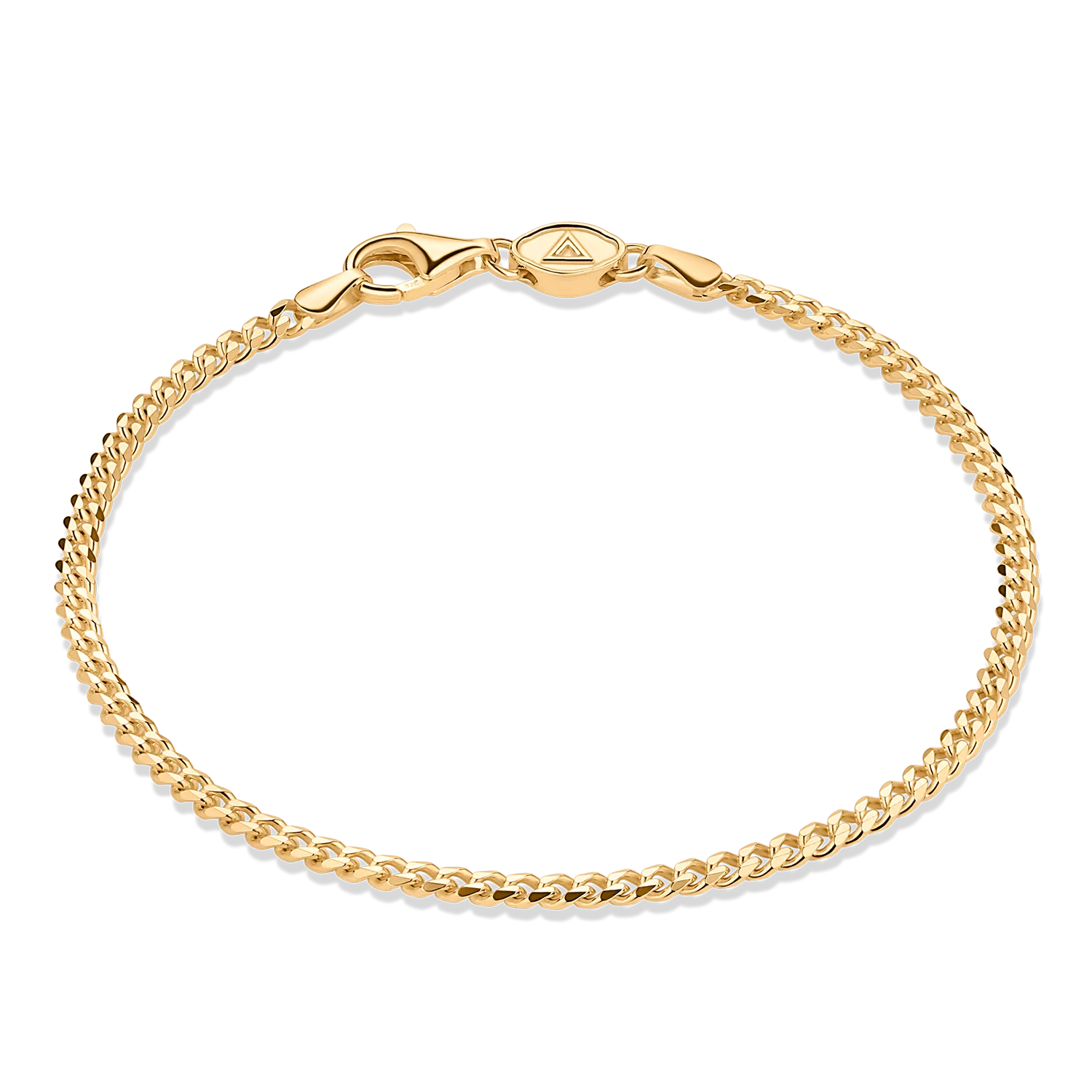 Curb Bracelet, Gold/Stainless Steel (3mm)
