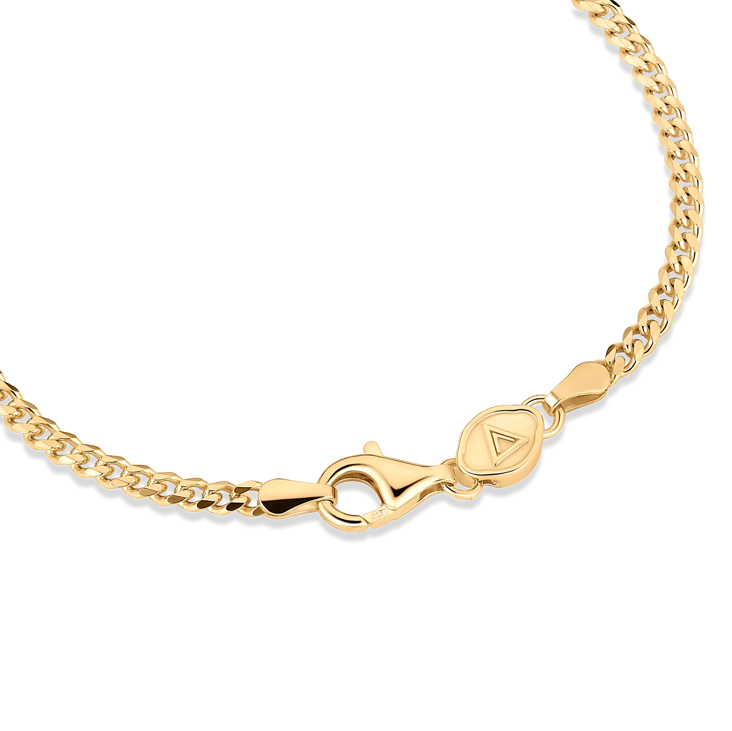 Curb Bracelet, Gold/Stainless Steel (3mm)