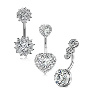 D.Bella 14G Dangle Belly Button Rings 10mm Navel Belly Rings
