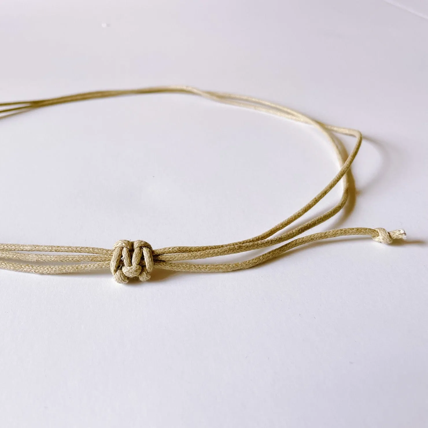 DOUBLE STRAND ROPE HAT BAND - TAN