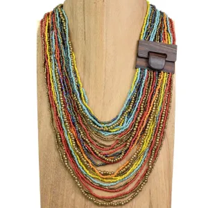 Drizzle Wood Buckle Necklace