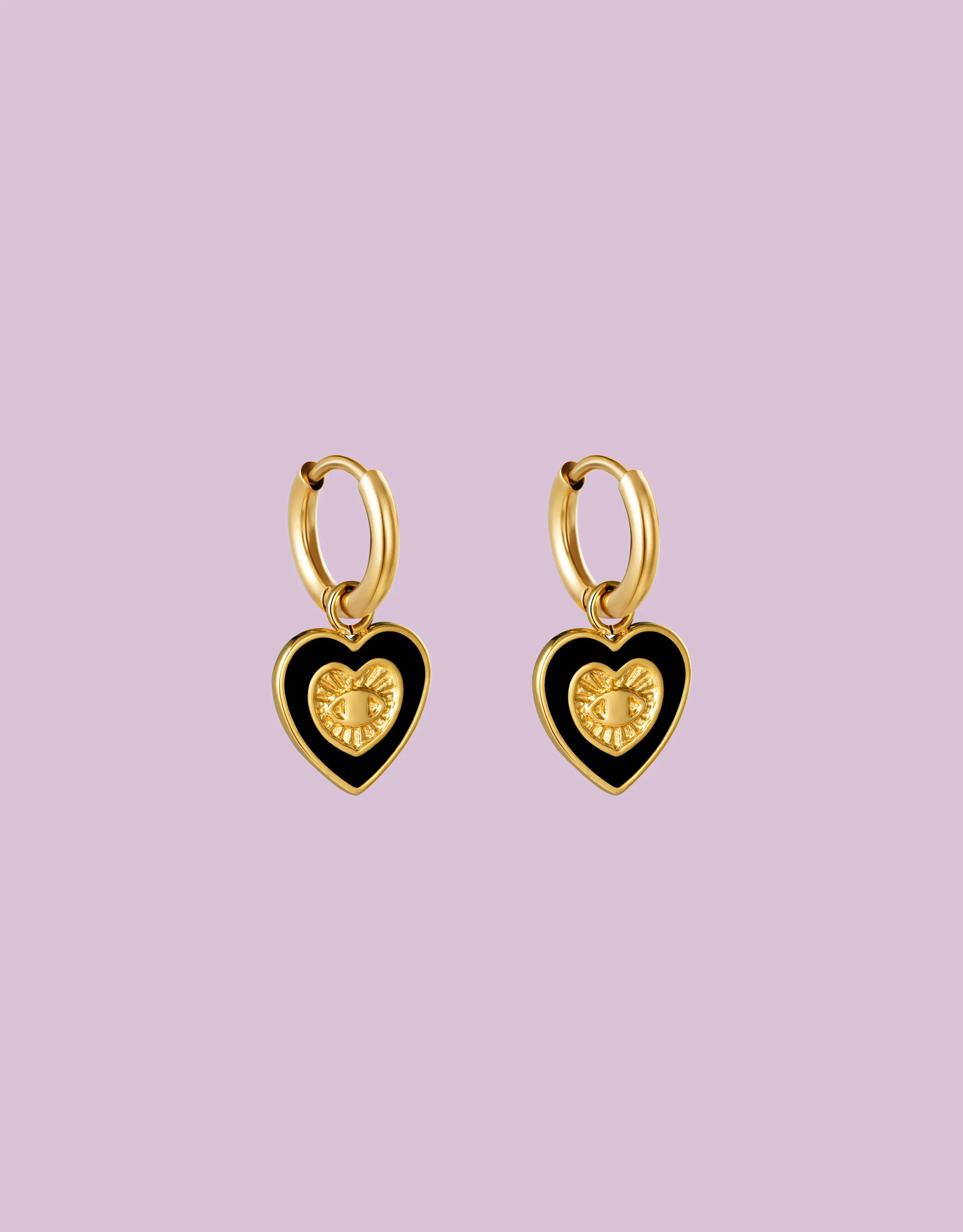 Earrings dark hearts