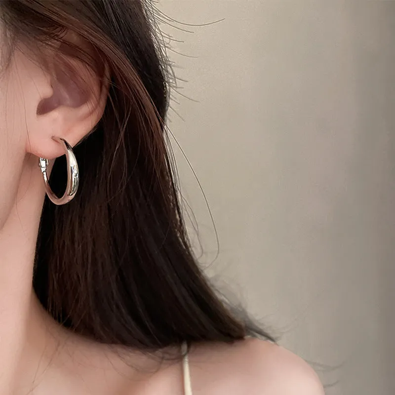 Earrings - Silver Needle Cool Style Geometric Earrings Earrings Versatile Exaggerated Earrings for Women
