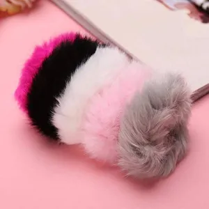 Elastic Fur Hair Rubber Bands Tie Ponytail Holder (6 pieces)